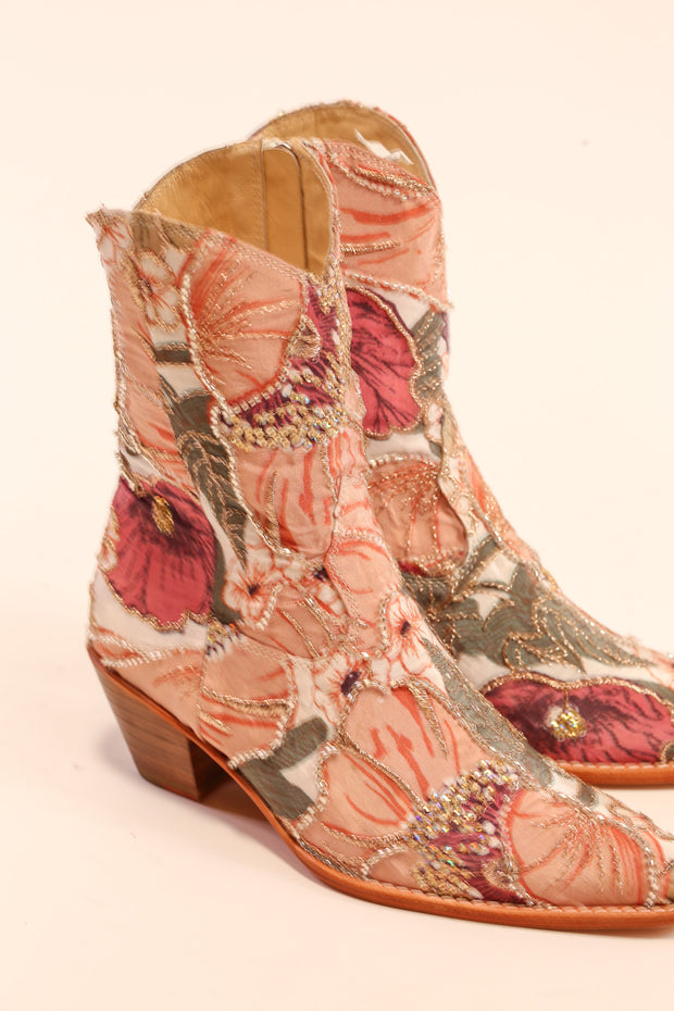 SEQUIN SILK EMBROIDERED BOOTS BALVE