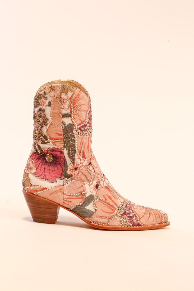 SEQUIN SILK EMBROIDERED BOOTS BALVE