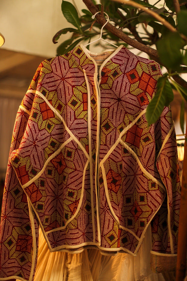 BOMBER KANTHA JACKET - sustainably made MOMO NEW YORK sustainable clothing, slow fashion