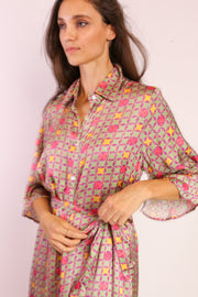 BUTTON DOWN DRESS KIMONO SOKAGI - sustainably made MOMO NEW YORK sustainable clothing, dress slow fashion