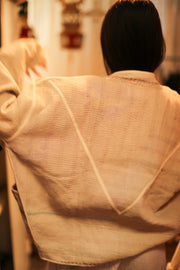 CREAM COLOR KANTHA JACKET MINTA - sustainably made MOMO NEW YORK sustainable clothing, slow fashion