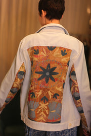 DENIM JACKET PATCHWORK MIRANA - sustainably made MOMO NEW YORK sustainable clothing, coatandjacket slow fashion