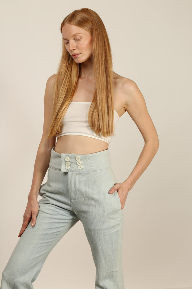 DENIM PANTS BERENICE - sustainably made MOMO NEW YORK sustainable clothing, pants slow fashion