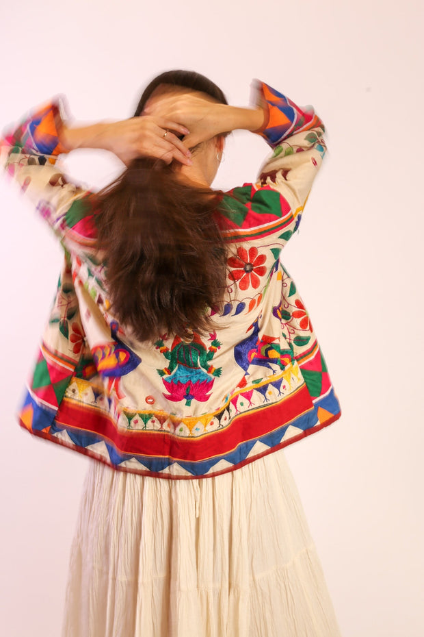 EMBROIDERED JACKET CAROLINA - sustainably made MOMO NEW YORK sustainable clothing, Jacket slow fashion