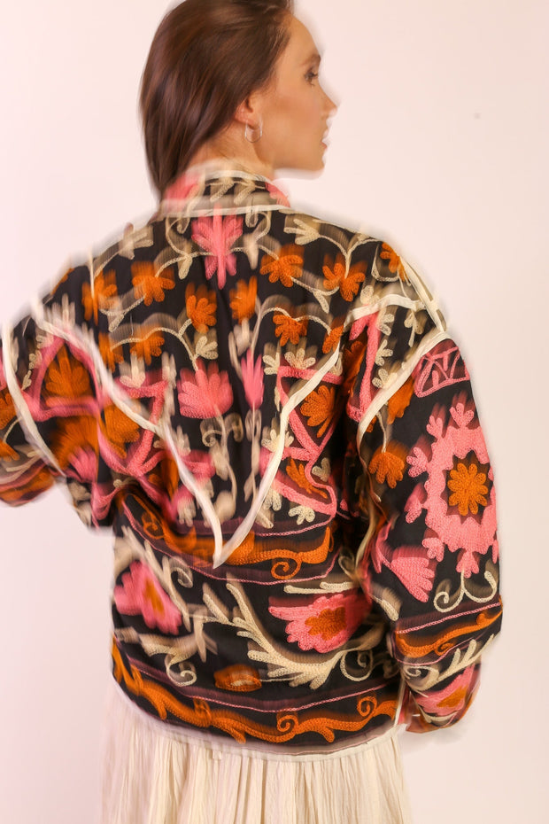 EMBROIDERED JACKET ILKSEN - sustainably made MOMO NEW YORK sustainable clothing, new slow fashion