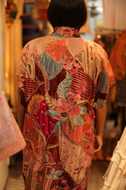 EMBROIDERED SILK KIMONO NATASHA - sustainably made MOMO NEW YORK sustainable clothing, slow fashion