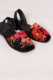 EMBROIDERED SILK SANDALS FRIDU - sustainably made MOMO NEW YORK sustainable clothing, sandals slow fashion