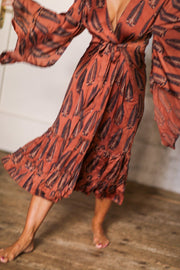 FEATHER XL SILK KIMONO BOZENA - sustainably made MOMO NEW YORK sustainable clothing, new slow fashion