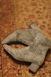GREY SUEDE BOOTS MOODS - sustainably made MOMO NEW YORK sustainable clothing, boots slow fashion