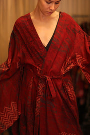 HANDWOVEN COTTON WING KIMONO PINA REDROSI - sustainably made MOMO NEW YORK sustainable clothing, handmade slow fashion