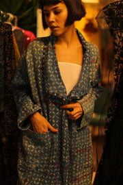 KANTHA JACKET COAT DUSTER GIORGIA - sustainably made MOMO NEW YORK sustainable clothing, Coat slow fashion