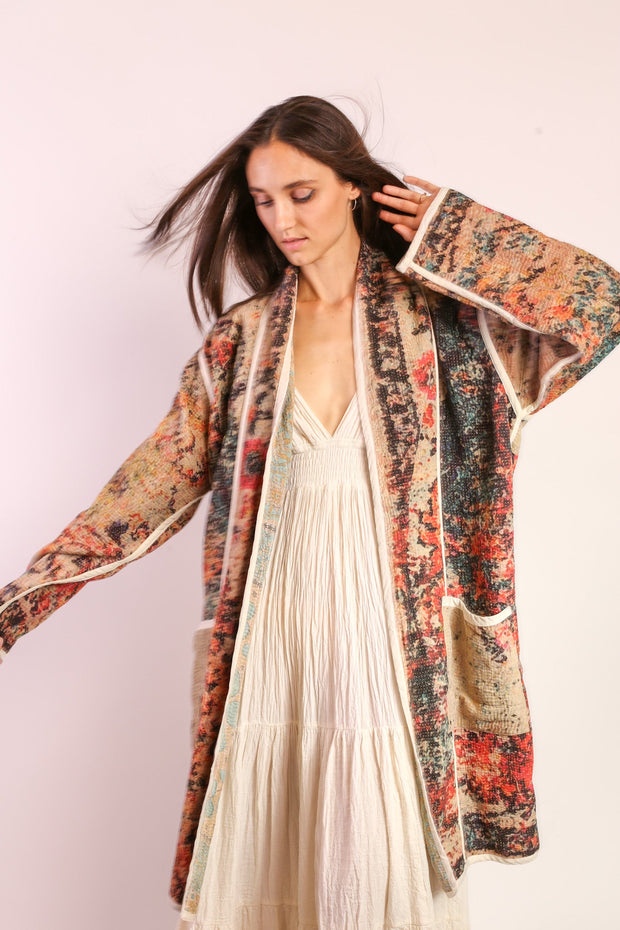 KANTHA JACKET COAT SAHI - sustainably made MOMO NEW YORK sustainable clothing, new slow fashion