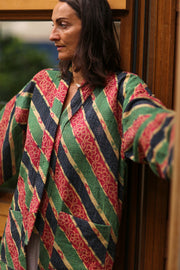 KANTHA KIMONO JACKET INIZ - sustainably made MOMO NEW YORK sustainable clothing, new slow fashion