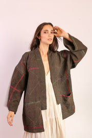 KANTHA KIMONO JACKET NULA - sustainably made MOMO NEW YORK sustainable clothing, slow fashion