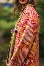 KANTHA KIMONO JACKET SHIRI - sustainably made MOMO NEW YORK sustainable clothing, kantha slow fashion