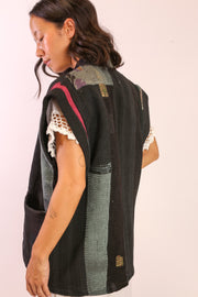 KANTHA VEST BOEK - sustainably made MOMO NEW YORK sustainable clothing, new slow fashion