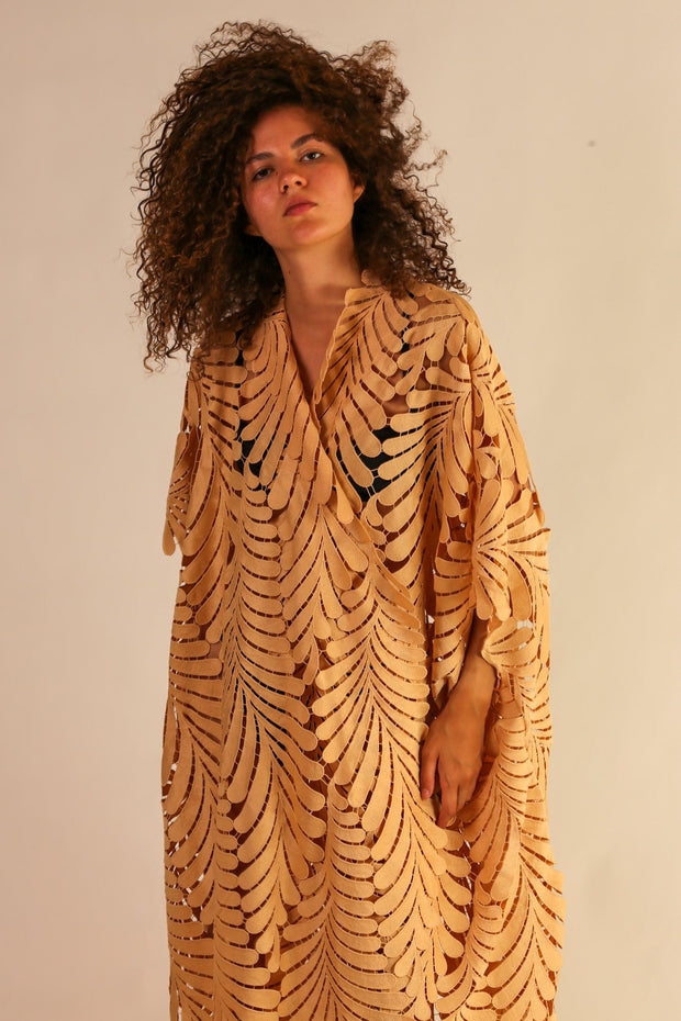 LACE KIMONO OSCAR - sustainably made MOMO NEW YORK sustainable clothing, kaftan slow fashion