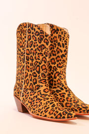 LEOPARD PRINT WESTERN BOOTS MAYA - sustainably made MOMO NEW YORK sustainable clothing, slow fashion