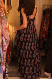 LILY SILK DRESS SHARON - sustainably made MOMO NEW YORK sustainable clothing, Boho Chic Dress slow fashion
