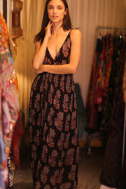 LILY SILK DRESS SHARON - sustainably made MOMO NEW YORK sustainable clothing, Boho Chic Dress slow fashion