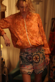 RAYA EMBROIDERED SHORTS - sustainably made MOMO NEW YORK sustainable clothing, embroidered slow fashion