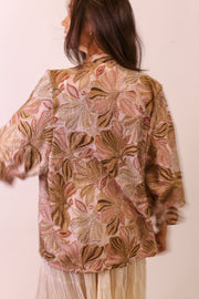 SEQUIN SILK EMBROIDERED KIMONO - sustainably made MOMO NEW YORK sustainable clothing, slow fashion