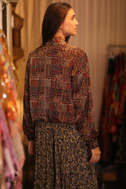 SILK BOMBER JACKET ANCHA BELINDA - sustainably made MOMO NEW YORK sustainable clothing, coatandjacket slow fashion