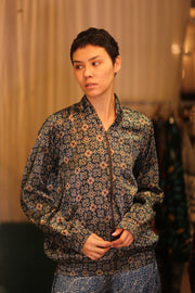SILK BOMBER JACKET ANCHA LANA - sustainably made MOMO NEW YORK sustainable clothing, coatandjacket slow fashion