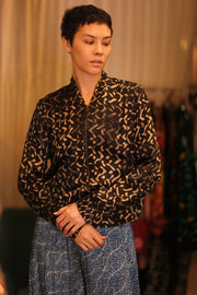 SILK BOMBER JACKET ANCHA RILAY - sustainably made MOMO NEW YORK sustainable clothing, coatandjacket slow fashion