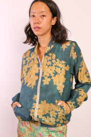 SILK BOMBER JACKET DERYA - sustainably made MOMO NEW YORK sustainable clothing, Jacket slow fashion