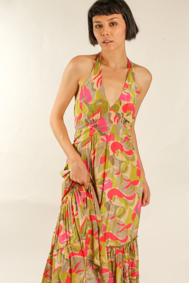 SILK DRESS ALEA - sustainably made MOMO NEW YORK sustainable clothing, dress slow fashion