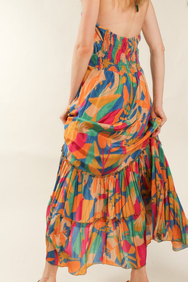 SILK DRESS JINNA - sustainably made MOMO NEW YORK sustainable clothing, dress slow fashion