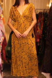 SILK DRESS VICTORIA NANA - sustainably made MOMO NEW YORK sustainable clothing, dresskaftan slow fashion