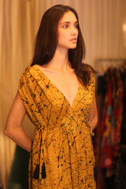 SILK DRESS VICTORIA NANA - sustainably made MOMO NEW YORK sustainable clothing, dresskaftan slow fashion