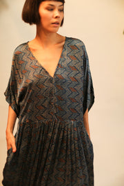 SILK KAFTAN DRESS LIA - sustainably made MOMO NEW YORK sustainable clothing, kaftan slow fashion