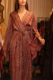SILK WING KIMONO PINA DORIS - sustainably made MOMO NEW YORK sustainable clothing, kimono slow fashion