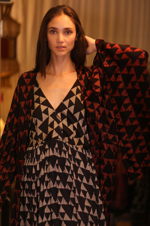 SILK WING KIMONO PINA HONEY - sustainably made MOMO NEW YORK sustainable clothing, kimono slow fashion