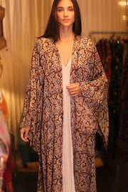SILK WING KIMONO PINA IVAN - sustainably made MOMO NEW YORK sustainable clothing, kimono slow fashion