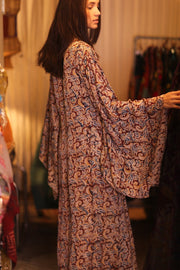SILK WING KIMONO PINA IVAN - sustainably made MOMO NEW YORK sustainable clothing, kimono slow fashion