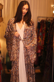 SILK WING KIMONO PINA IVAN - sustainably made MOMO NEW YORK sustainable clothing, kimono slow fashion
