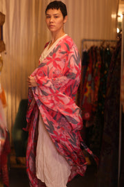 SILK WING KIMONO PINA NEO - sustainably made MOMO NEW YORK sustainable clothing, kimono slow fashion