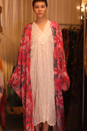 SILK WING KIMONO PINA NEO - sustainably made MOMO NEW YORK sustainable clothing, kimono slow fashion