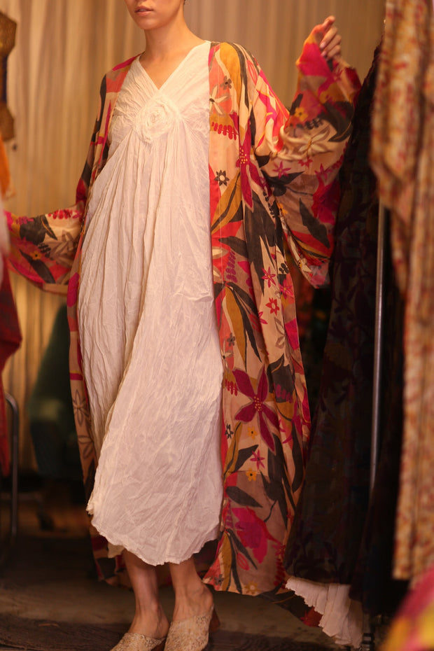 SILK WING KIMONO PINA RITA - sustainably made MOMO NEW YORK sustainable clothing, kimono slow fashion