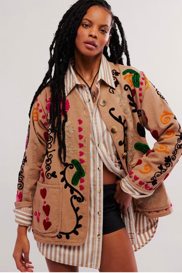 SUZANI JACKET JASMIN - sustainably made MOMO NEW YORK sustainable clothing, Jacket slow fashion