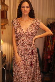 VICTORIA SILK DRESS LUCY - sustainably made MOMO NEW YORK sustainable clothing, bestseller slow fashion