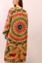 VINTAGE EMBROIDERED COAT DUSTER KARNA - sustainably made MOMO NEW YORK sustainable clothing, slow fashion