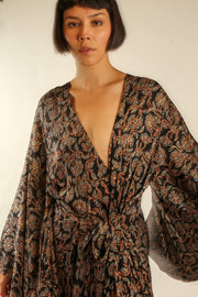 XL SILK KIMONO BINA - sustainably made MOMO NEW YORK sustainable clothing, new slow fashion