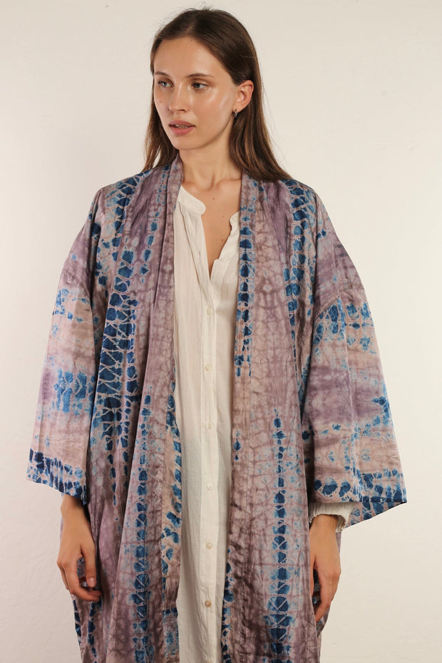 100% THAI SILK KIMONO BAM - sustainably made MOMO NEW YORK sustainable clothing, kimono slow fashion