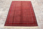 6.9 x 5.0 feet Vintage Afghan Beljik, Bokhara Carpet,Handmade Afghan Rug, - sustainably made MOMO NEW YORK sustainable clothing, rug slow fashion