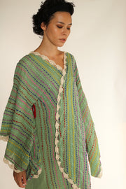 ANGEL WINGS EMBROIDERED KIMONO BILA - sustainably made MOMO NEW YORK sustainable clothing, kaftan slow fashion